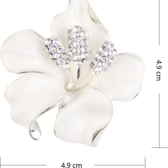 Brooch Pin for Women Flowers Brooch with Created Crystal | Elegant Brooches and - Picture 7 of 7